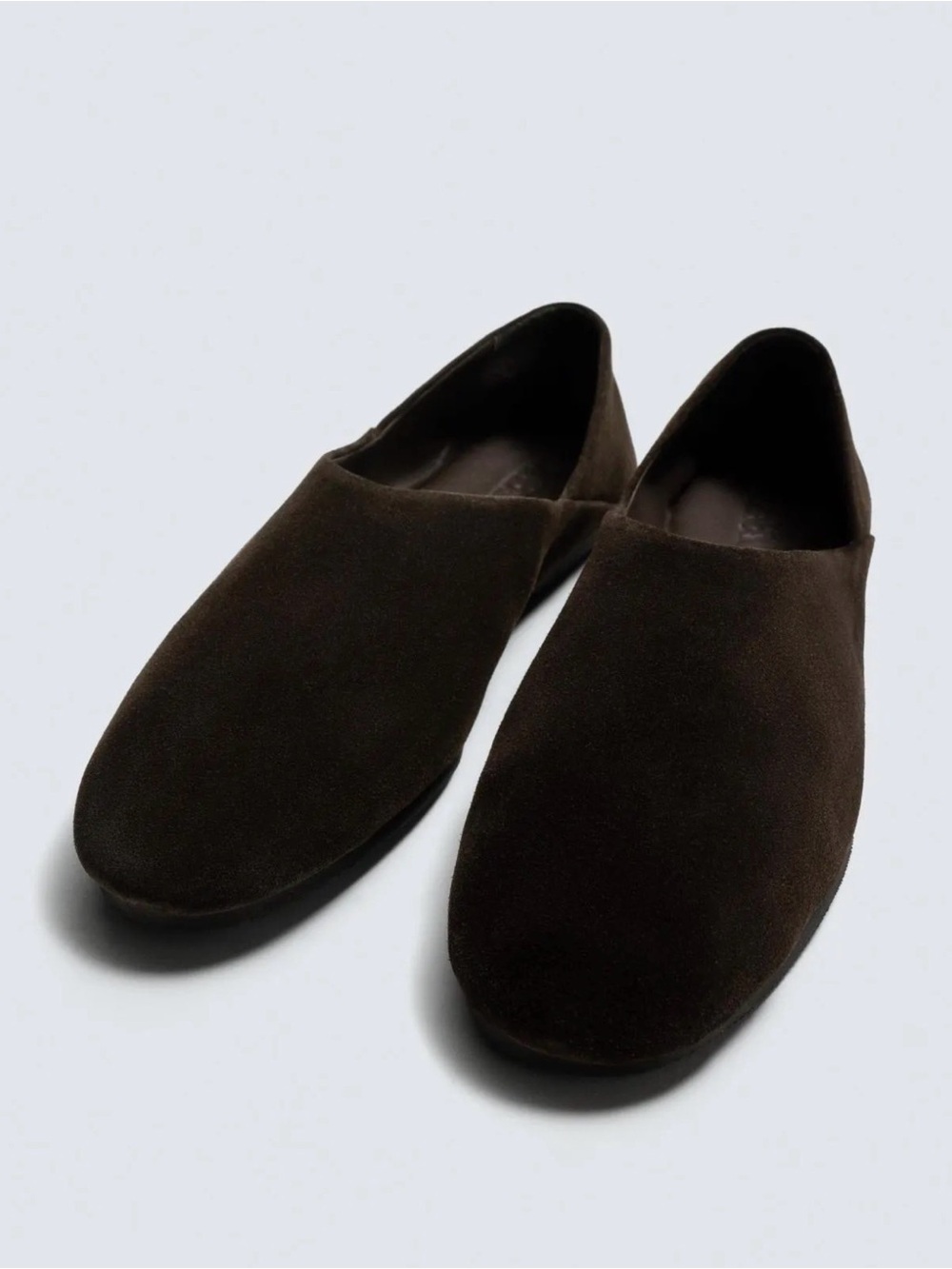 Zara Vibramsol Suede Leather Loafers X Aaron Levin  BROWN